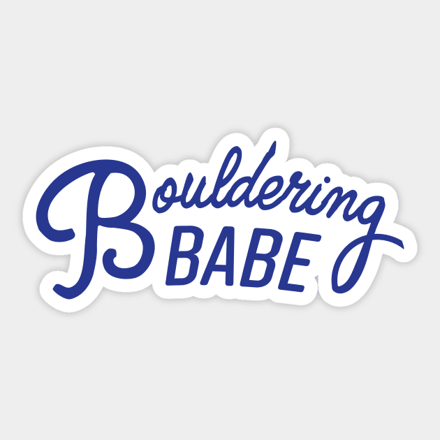 Bouldering Babe Sticker by SunnyLemonader